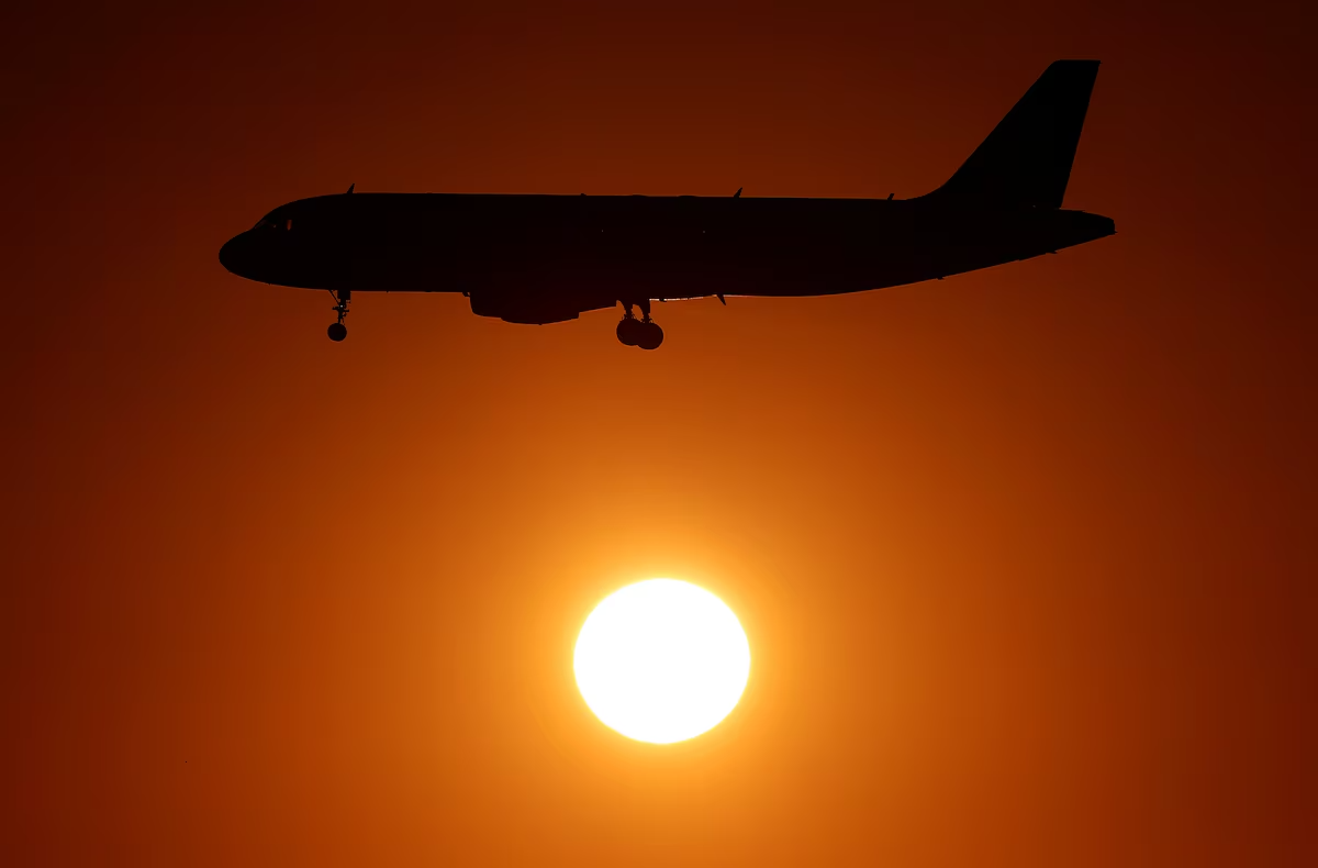 An airplane approaches Fiumicino airport in Rome in October, 2018.